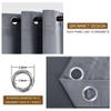 DWCN Extra-Wide Gray Velvet Curtains, 84 in Long, Blackout Grommet Panels with Tie-Backs view 2