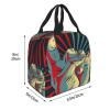 ASEELO Rock and Roll Insulated Lunch Bag with Mesh Side Pocket view 2