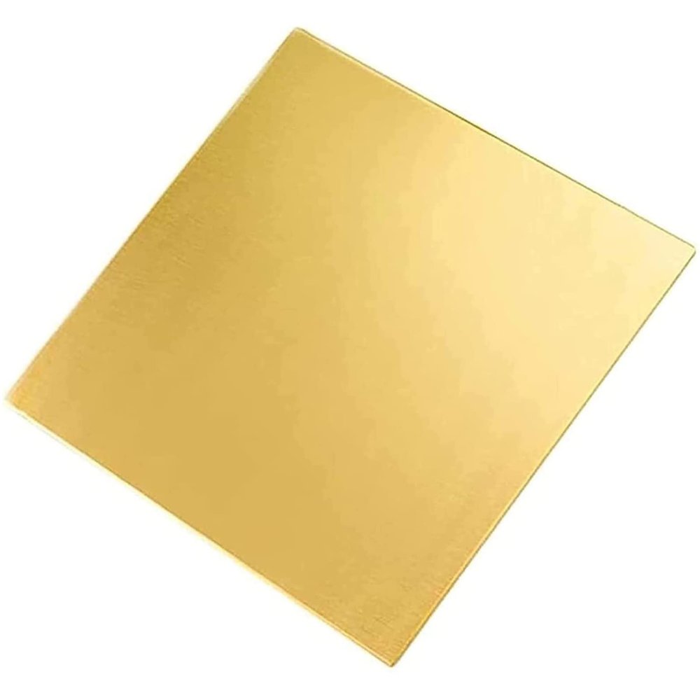 Dxcaicc H62 Brass Sheet, 0.8 mm, 300 x 300 mm