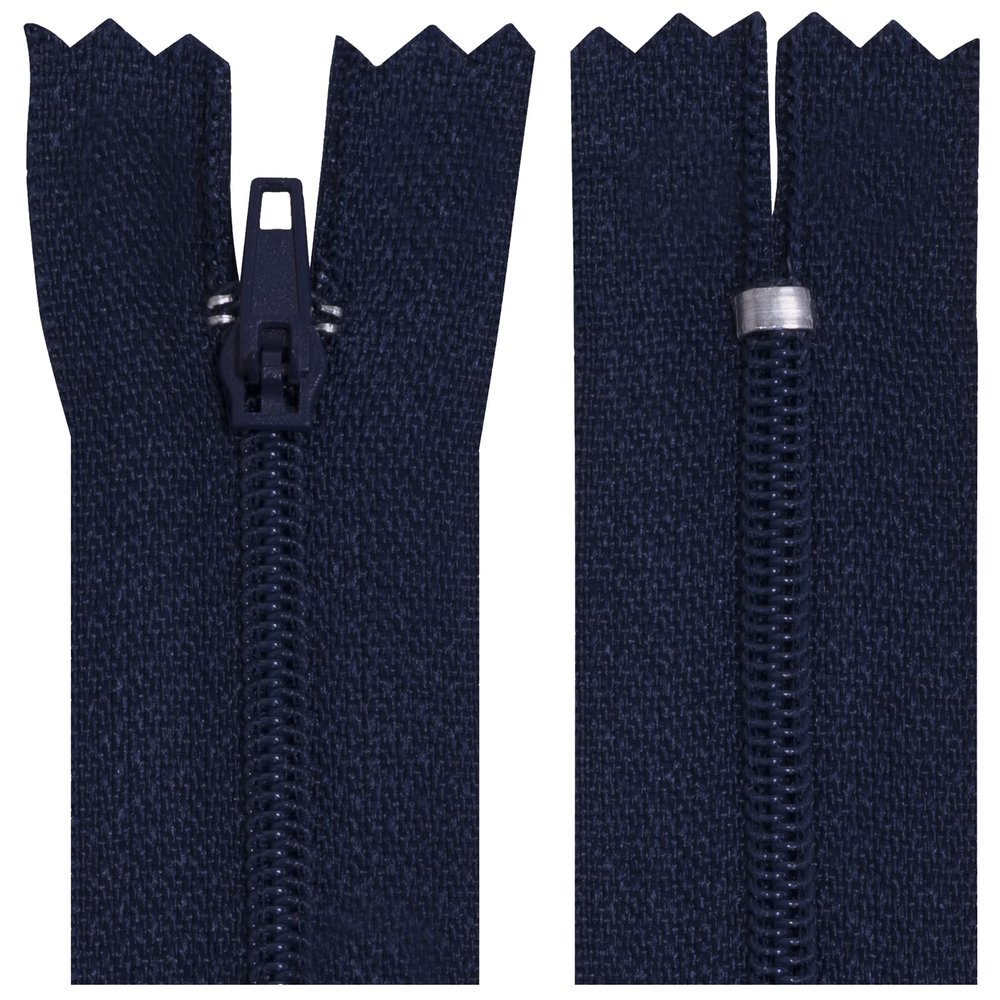 AERZETIX C63095 10-Pack No. 3 Spiral Zippers, 16 cm, Dark Blue