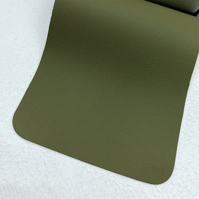 Green Faux Leather Fabric, Flame-Resistant, 0.9 mm, 1.38 x 1 m