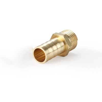 Brass Hose Barb Connector, 8 mm Barb, BSP Male Fitting