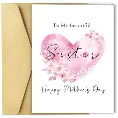 Spercy Happy Mother's Day Card for Sister — To My Beautiful Sister