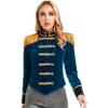 inlzdz Women's Circus Ringmaster Jacket, Dark Blue, Size S view 1