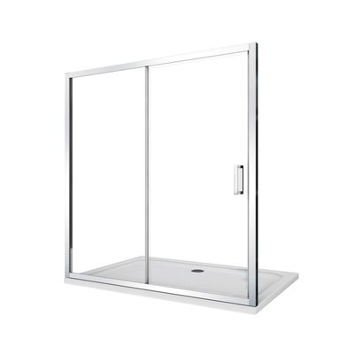 6 mm Glass Shower Enclosure for Alcove Installation, 190 cm High, Reversible (130–135 cm)