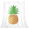 TBOUOBT Throw Blanket, Soft and Fluffy, for Boys and Girls, Golden Pineapple view 1