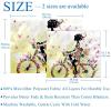 Plush Blanket, Nap Blanket, Warm Cozy Soft Microfiber Blanket, Butterfly Flower Cyclist Girl view 3