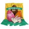 TBOUOBT Soft Fleece Throw Blanket, Easter Bunny Cartoon Egg view 1
