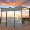 Outdoor Tarp Curtains with Zippers, 0.5 mm Clear PVC view 1