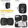 Xoenoiee Butterfly-Printed Bible Cover with Keychain and Chapstick Holders, Black view 2