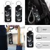 Xoenoiee Butterfly-Printed Bible Cover with Keychain and Chapstick Holders, Black view 3