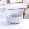 Indoor/Outdoor White Ceramic Planter Pots with Crackle Finish and Drainage Holes view 3