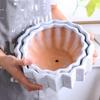 Indoor/Outdoor White Ceramic Planter Pots with Crackle Finish and Drainage Holes view 4