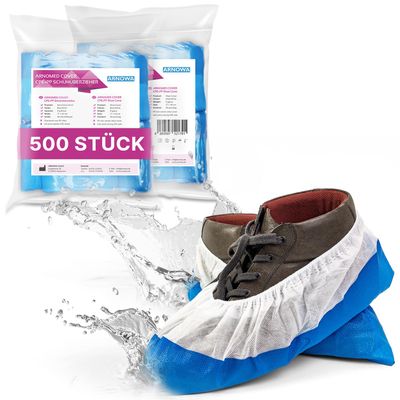 500x ARNOMED CPE + PP Disposable Shoe Covers, 9 g Premium