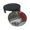 Round Leather Coasters with British Phone Box, 6-Pack view 3