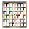 Multicolore Deluxe Poster Frame 60 x 90 cm, Mottled Blue-Gold, Clear Acrylic, White Backing view 1