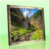 Multicolore Deluxe Poster Frame 60 x 90 cm, Mottled Blue-Gold, Clear Acrylic, White Backing view 2