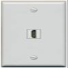 RiteAV HDMI Wall Plate, 1 Port, Flat, Gray/Gray view 1