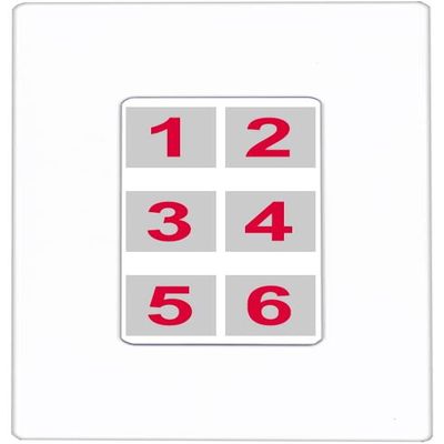 RiteAV 6-Port Screwless Wall Plate, 1-Gang, White