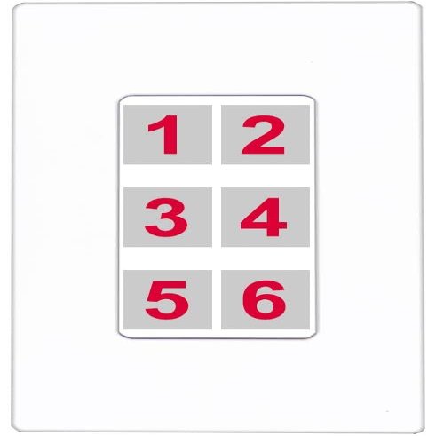 RiteAV 6-Port Screwless Wall Plate, 1-Gang, White