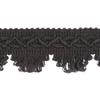 Cotton Passementerie Trim, 35 mm Wide, Gray, 5 m view 2