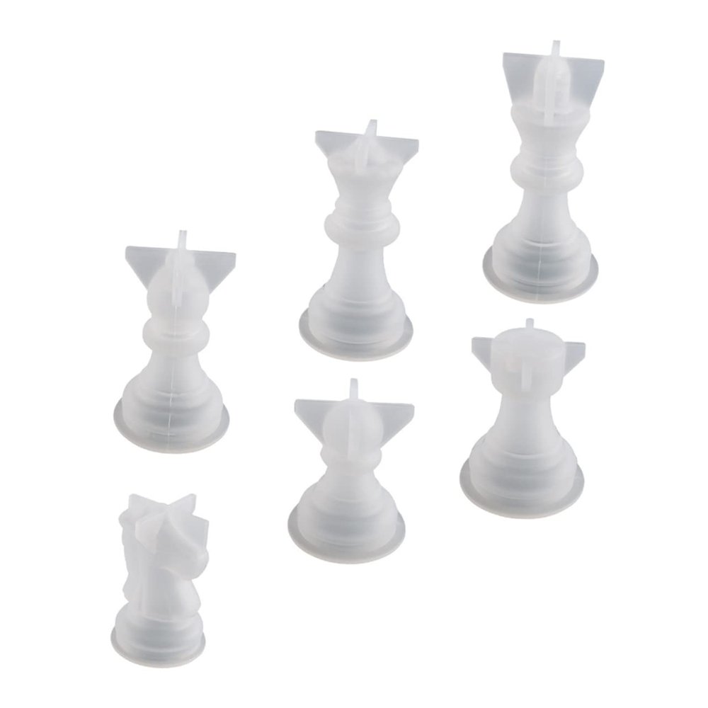 MAGICLULU 6-Piece Silicone Chess Piece Molds, Reusable and Easy to Demold