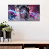 DEQORI Glass Wall Clock, Vertical 60 x 30 cm, NASA Astronaut in Nebula, Extra-Large XXL Design view 4