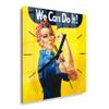 DEQORI Glass Wall Clock | 30 x 30 cm | Rosie the Riveter Design | Quiet Modern Clock view 2