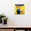 DEQORI Glass Wall Clock | 30 x 30 cm | Rosie the Riveter Design | Quiet Modern Clock view 4
