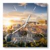 DEQORI Glass Wall Clock, 30 x 30 cm, Athens Acropolis Design view 1