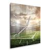 DEQORI Glass Wall Clock, 30 x 30 cm, Stadium Grass Corner Design view 2