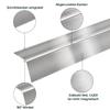 Gastro-Blechdesign 0.75 m Stainless Steel Edge Protection Angle, 20 x 20 mm, 1 mm Thick, K240 Brushed view 4