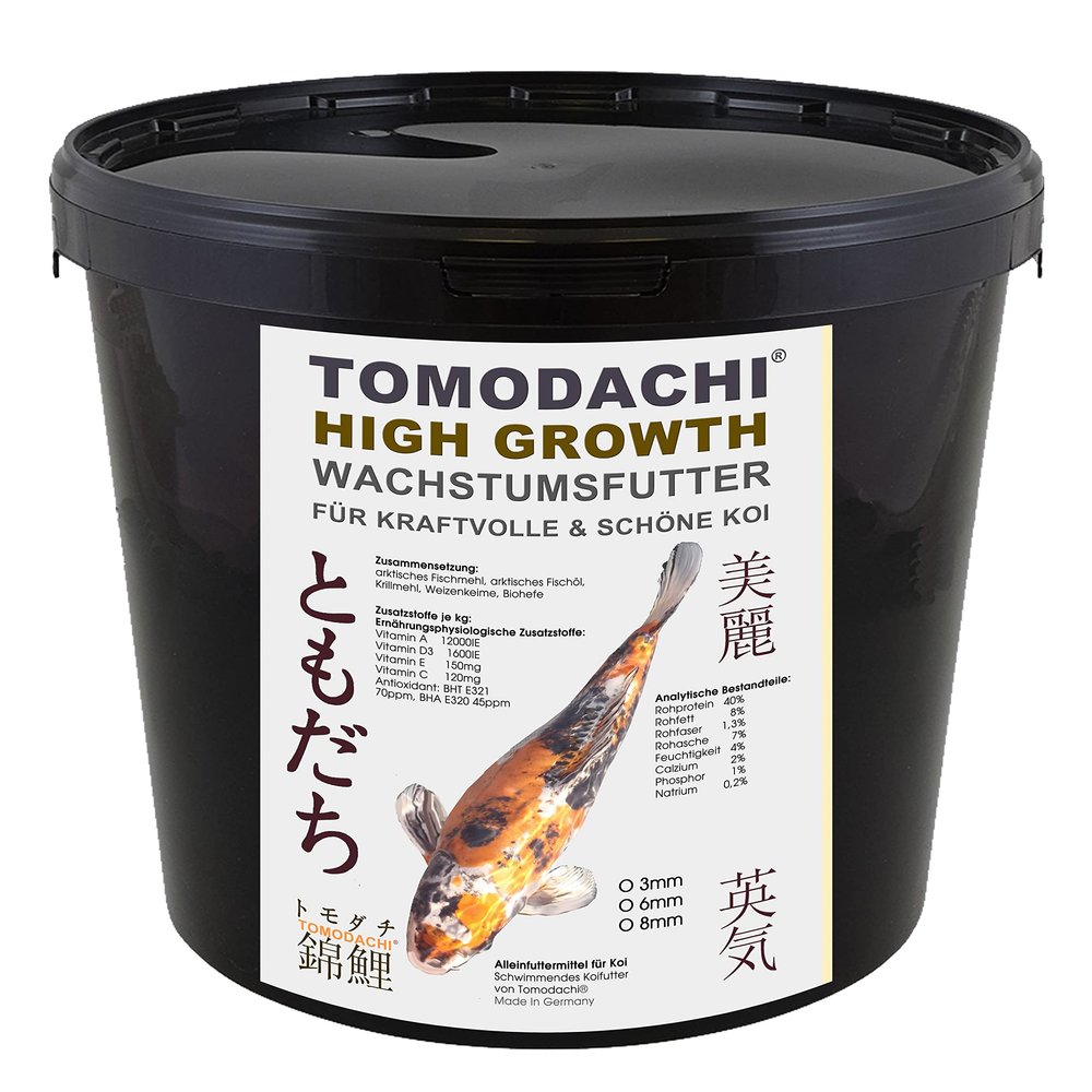 Tomodachi High Growth Koi Grower Floating Feed, 3 mm, 5 kg Bucket