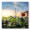 DEQORI Glass Wall Clock | 30 x 30 cm | Hagia Sophia at Evening view 1
