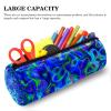 Colorful Laser-Gold Nugget Leather Barrel Pencil Case view 3