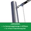 70 mm V2A Sun Shade Sail Pole, 3-Point Height Adjustment, 2.5 m, Without Ground Sleeve view 4