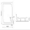 BADLAND Tenor Square Shower Tray 80 x 80 x 3 x 14 cm, Acrylic, White, with 50 mm Waste Set and Feet view 4
