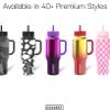 Coldest Tumbler with Handle and Straw, 100% Leakproof Insulated Stainless Steel Tumbler with Lid and Straw, 3 Lids, Cup Holder-Friendly Base, 1,020 ml view 4
