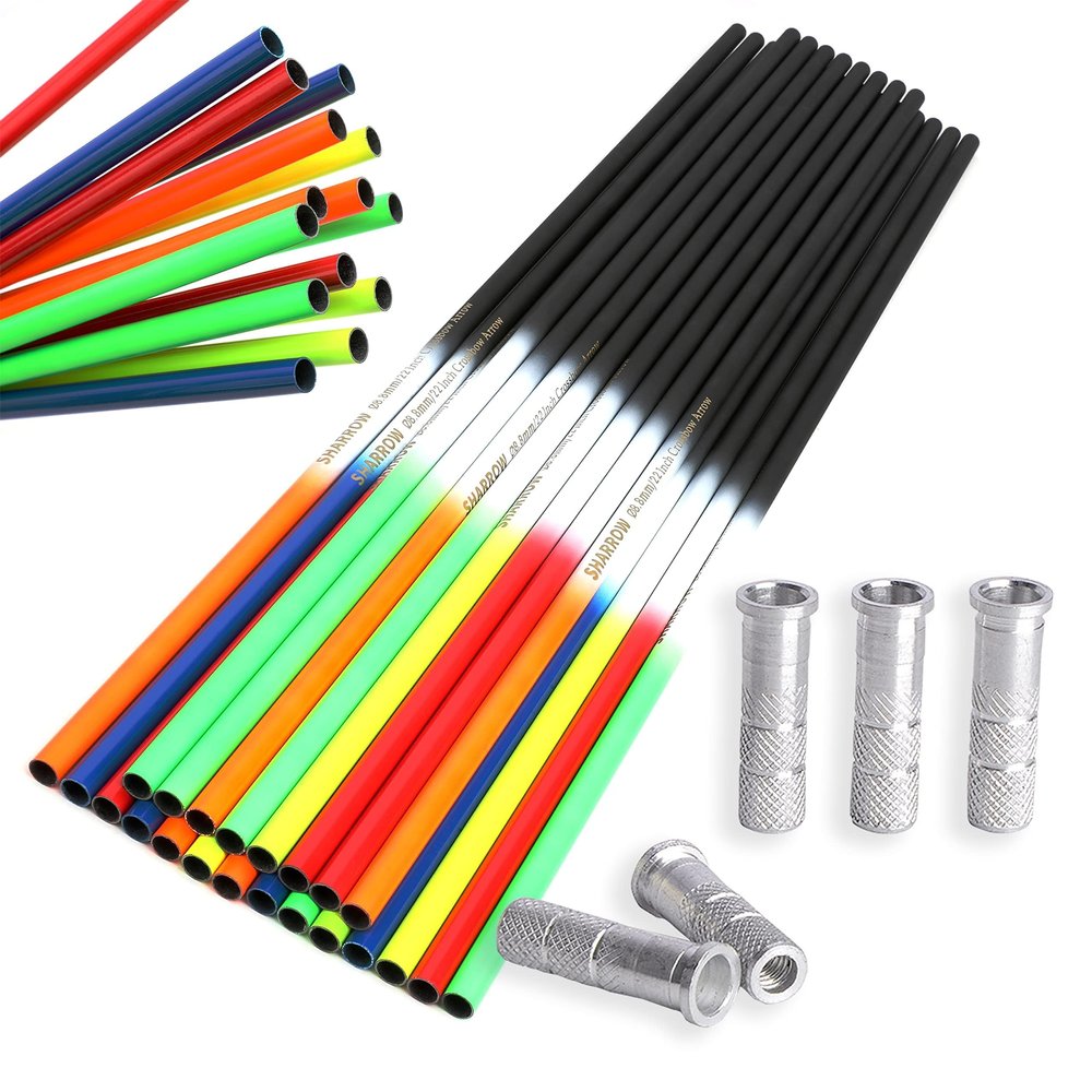 wolfman Carbon Crossbow Bolt Shafts, 22 in, Red, 12-Pack