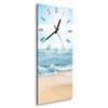 DEQORI Glass Wall Clock, Horizontal 30 x 60 cm, Waves at the Beach view 2