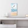 DEQORI Glass Wall Clock, Horizontal 30 x 60 cm, Waves at the Beach view 3