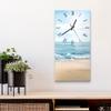 DEQORI Glass Wall Clock, Horizontal 30 x 60 cm, Waves at the Beach view 4
