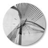 DEQORI Glass Wall Clock, Round, 50 cm, Bridge Cables Detail, XXL Design, Silent view 1
