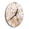 DEQORI Glass Wall Clock, Round, 30 cm, Open Cherry Blossoms view 2