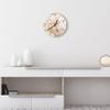 DEQORI Glass Wall Clock, Round, 30 cm, Open Cherry Blossoms view 3