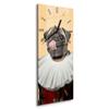 DEQORI Glass Wall Clock | Horizontal 30 x 60 cm | Aristocratic Dogs Design | XXL Silent Clock for Living Room & Kitchen view 2