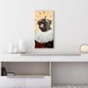 DEQORI Glass Wall Clock | Horizontal 30 x 60 cm | Aristocratic Dogs Design | XXL Silent Clock for Living Room & Kitchen view 3