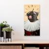 DEQORI Glass Wall Clock | Horizontal 30 x 60 cm | Aristocratic Dogs Design | XXL Silent Clock for Living Room & Kitchen view 4
