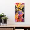 DEQORI Glass Wall Clock | Horizontal 30 x 60 cm | “Love Becomes Art” Design | Quiet XXL Clock for Living Room & Kitchen view 4