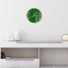DEQORI Round Glass Wall Clock, 30 cm, Solid Dark Green view 3